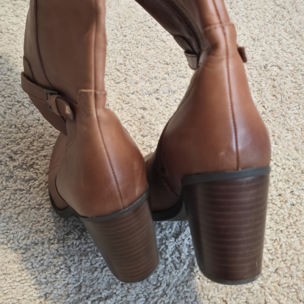Naturalizer Kalina Wide Calf Leather Boots - Picture 6 of 7